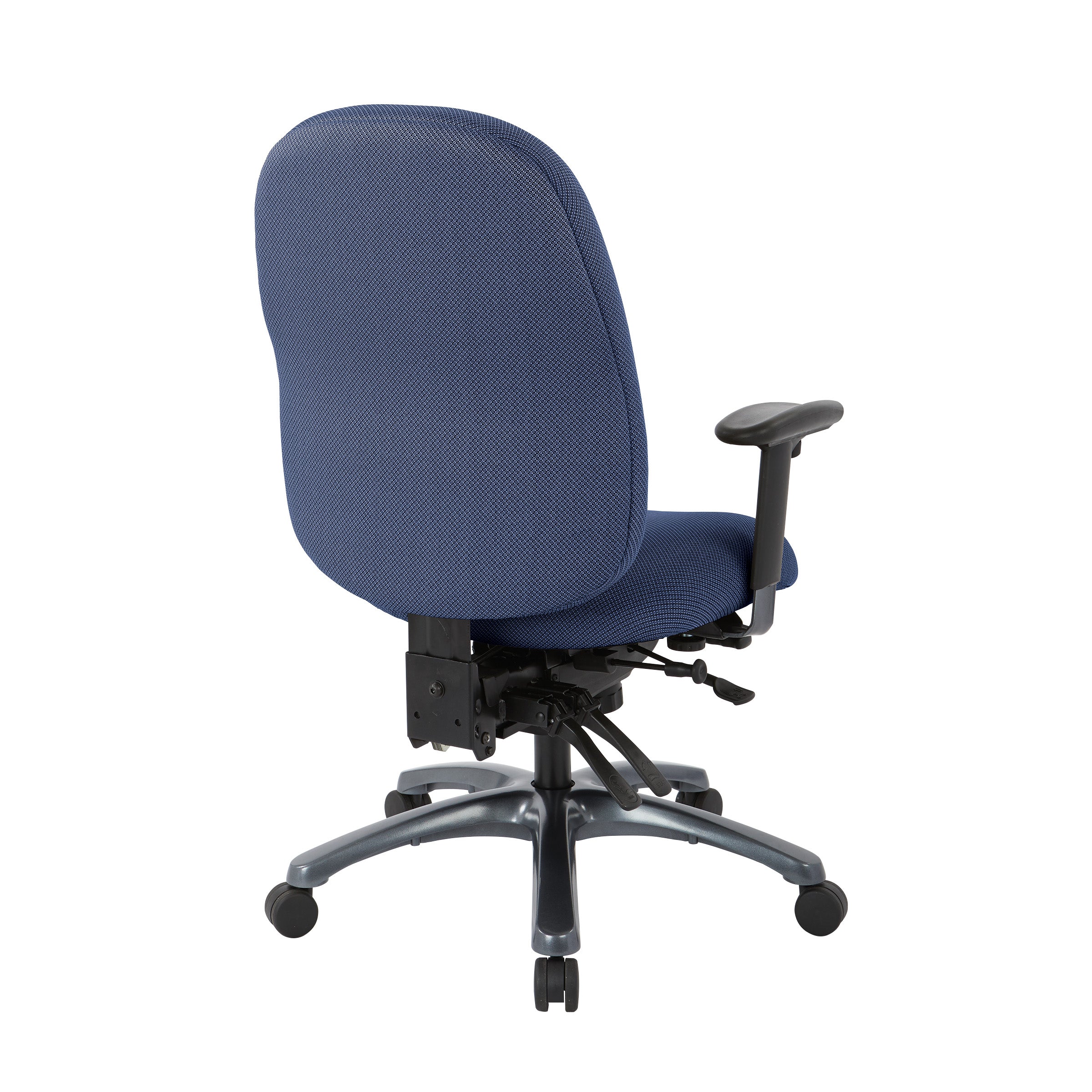 Multi-Function High Back Chair with Seat Slider and Titanium Finish Base